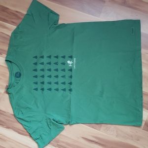 Life is Good Men's Shirt Green Christmas Trees EUC